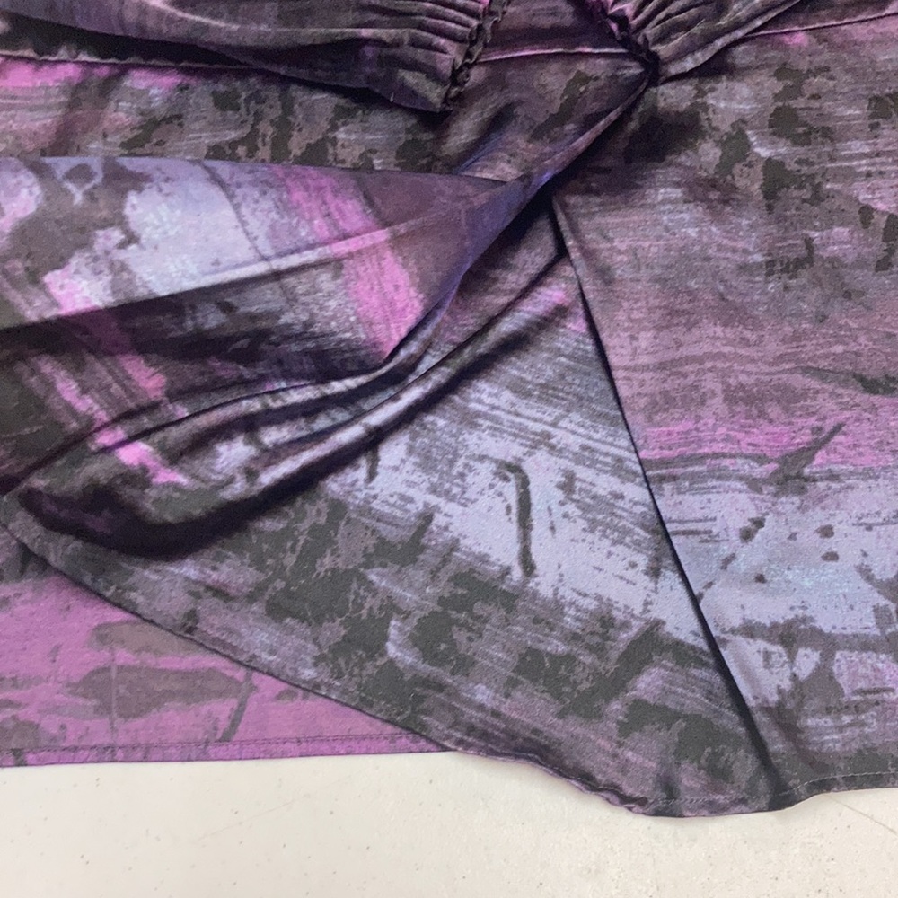 Simply Vera by Vera Wang Purple & Black Blouse - Picture 12 of 14
